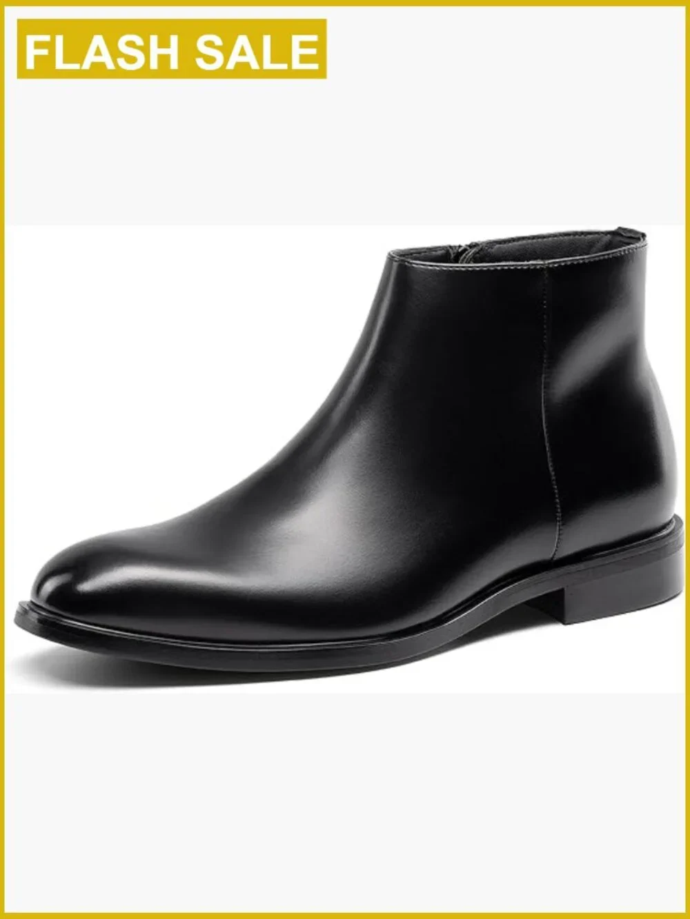 Men's Chelsea Boots Zip Ankle Dress Boots Faux Leather Side Zip Comfort